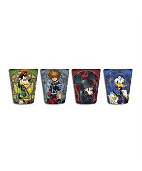 Kingdom Hearts Characters 4 Piece 1.5oz Mini Glass Set
