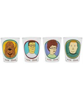 King Of The Hill Family Portraits 2-Ounce Mini Shot Glasses | Set of 4