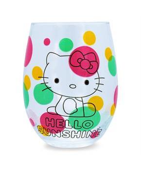 Sanrio Hello Kitty Loves Ice Cream Teardrop Stemless Wine Glass | Holds 20 Ounce