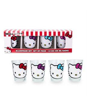 Sanrio Hello Kitty Faces 1.5-Ounce Mini Shot Glasses | Set of 4