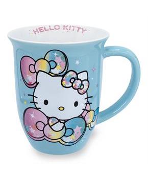 Hello Kitty Pastel on Rainbow 16oz Wide Rim Ceramic Mug