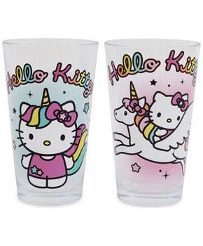 Sanrio Hello Kitty Unicorn 16-Ounce Pint Glasses | Set of 2