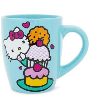Sanrio Hello Kitty Stacked Sweets Ceramic Glitter Latte Mug | Holds 25 Ounces