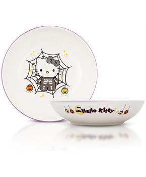 Sanrio Hello Kitty Skeleton Web 9-Inch Ceramic Coupe Dinner Bowl