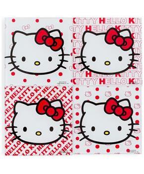 Sanrio Hello Kitty Red Bow Glass Coasters | Set of 4