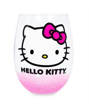 Sanrio Hello Kitty Teardrop Stemless Wine Glass | Holds 20 Ounces