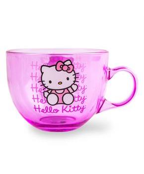 Sanrio Hello Kitty Pink Glass Mug | Holds 16 Ounces