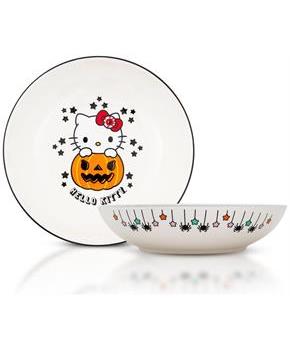Sanrio Hello Kitty Pumpkin Boo 9-Inch Ceramic Coupe Dinner Bowl