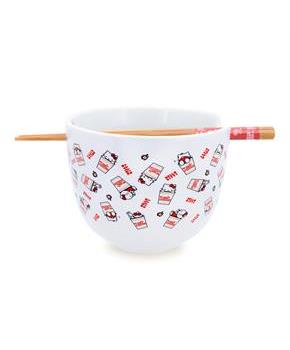 Sanrio Hello Kitty x Nissin Cup Noodles Ceramic Ramen Bowl and Chopstick Set