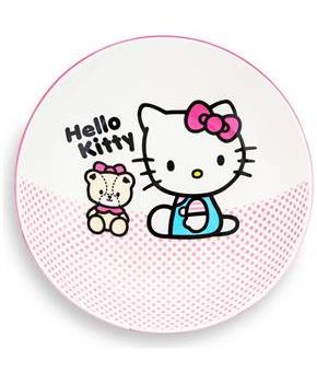 Sanrio Hello Kitty Pink Dots 9-Inch Ceramic Coupe Dinner Bowl