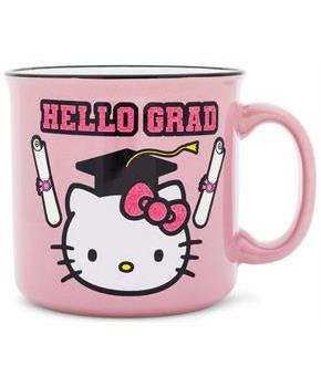 Sanrio Hello Kitty "Hello Grad" Ceramic Glitter Camper Mug | Holds 20 Ounces