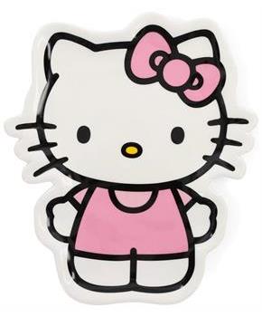 Sanrio Hello Kitty Pink Outfit Sculpted Ceramic Trinket Tray Dish