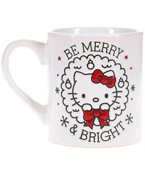 Sanrio Hello Kitty "Be Merry & Bright" Wax Resist Ceramic Mug | Holds 14 Ounces