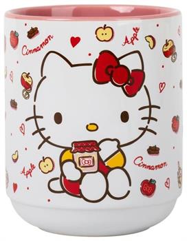 Sanrio Hello Kitty Cinnamon Apples Asian Ceramic Tea Cup | Holds 12 Ounces