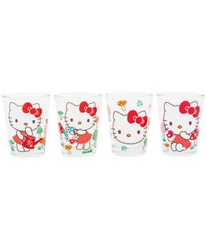 Sanrio Hello Kitty Mushrooms 2-Ounce Mini Shot Glasses | Set of 4