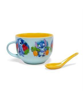 Disney Lilo & Stitch Ceramic Soup Mug With Spoon | Holds 24 Ounces