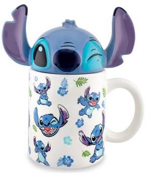 Disney Lilo & Stitch Ceramic Mug With Sculpted Topper | Holds 18 Ounces