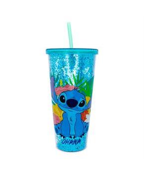 Disney Lilo & Stitch "Ohana" Carnival Cup with Lid and Straw | Holds 32 Ounces