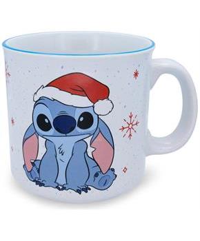 Disney Lilo & Stitch Santa Hat Ceramic Camper Mug | Holds 20 Ounces