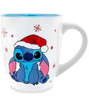 Disney Lilo & Stitch Santa Hat Jumbo Curved Ceramic Latte Mug | Holds 25 Ounces