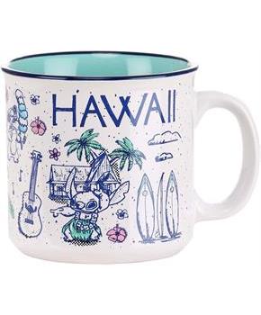 Disney Lilo & Stitch Hawaii Destination 20 Ounce Ceramic Camper Mug