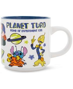 Disney Lilo & Stitch Planet Turo Single Stackable Ceramic Mug | Holds 13 Ounces