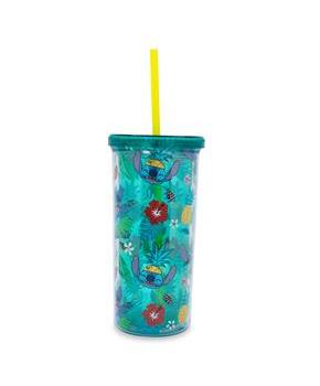 Disney Lilo & Stitch Tropical Summer Icons Carnival Cup with Lid and Straw