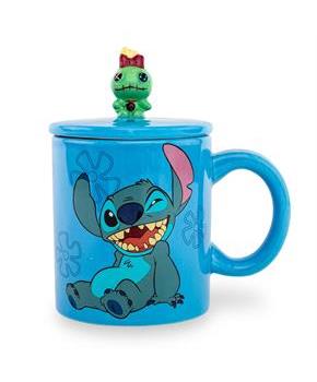 Disney Lilo & Stitch "Ohana Means Family" Ceramic Mug With Lid | Holds 18 Ounces