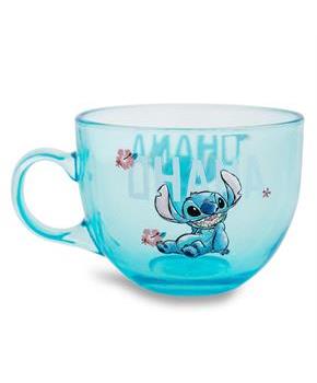 Disney Lilo & Stitch Ohana Glass Coffee Mug | Holds 16 Ounces