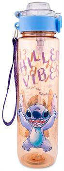 Disney Lilo & Stitch "Chilled Vibes" Water Bottle With Lid and Strap | 33 Ounces