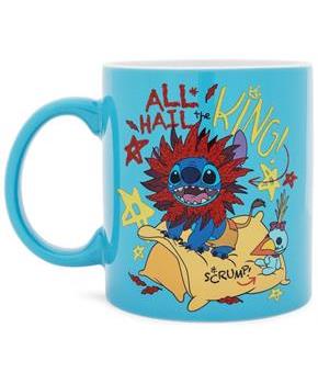 Disney Lilo & Stitch "All Hail The King" Ceramic Glitter Mug | Holds 20 Ounces