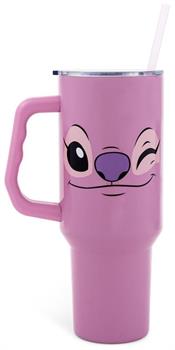 Disney Lilo & Stitch Angel Stainless Steel Tumbler With Handle | Holds 40 Ounces