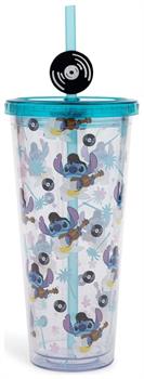 Disney Lilo & Stitch Elvis Stitch 24-Ounce Carnival Cup With Straw Topper Charm