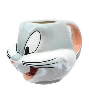 Looney Toons Bugs Bunny Face 22 Ounce Sculpted Ceramic Mug