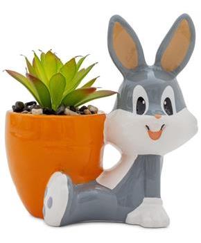 Looney Tunes Bugs Bunny 5-Inch Ceramic Mini Planter With Artificial Succulent