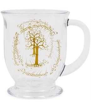 The Lord Of The Rings White Tree of Gondor Glass Mug | Holds 15 Ounces