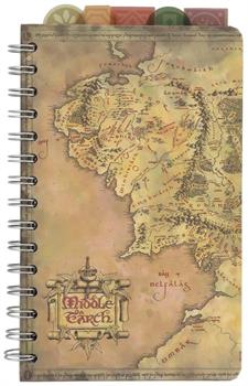 The Lord Of The Rings Map Of Middle-earth 5-Tab Spiral Notebook With 75 Sheets