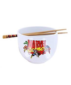 Marvel Comics Ceramic Ramen Bowl with Chopsticks