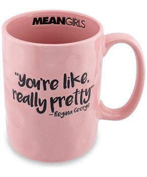 Mean Girls "Really Pretty" Wax Resist Ceramic Pottery Mug | Holds 18 Ounces