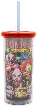 Killer Klowns From Outer Space Carnival Cup With Lid and Straw | Holds 20 Ounces