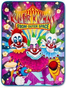 Killer Klowns From Outer Space Characters Raschel Throw Blanket | 45 x 60 Inches