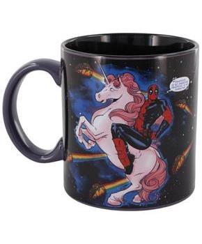 Marvel Deadpool and Unicorn In Space Ceramic Mug | Holds 20 Ounces