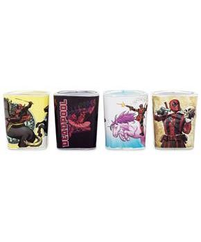 Marvel Deadpool 2-Ounce Mini Shot Glasses | Set of 4