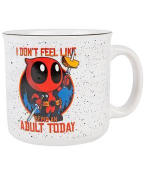 Marvel Deadpool Don't Feel Like An Adult Today 20oz Ceramic Camper Mug