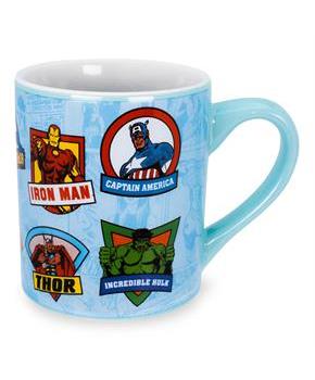 Marvel Comics Character Badges Ceramic Mug | Holds 14 Ounces