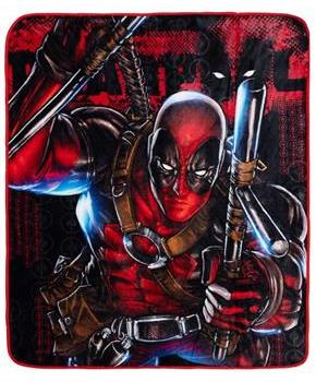 Marvel Comics Deadpool Batons Raschel Throw Blanket | 50 x 60 Inches