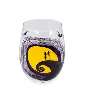 Disney The Nightmare Before Christmas Jack & Sally on Spiral Hill Stemless Glass