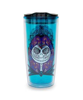Disney Nightmare Before Christmas Sugar Skulls Plastic Travel Tumbler with Lid