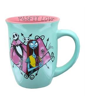 Nightmare Before Christmas Jack and Sally 16oz Wide Rim Ceramic Mug