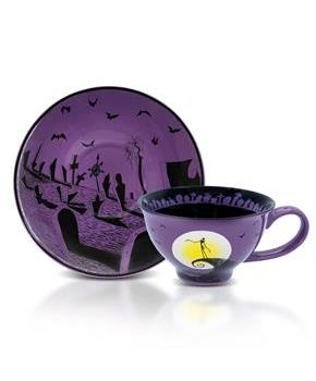 Disney The Nightmare Before Christmas Spiral Hill Ceramic Teacup and Saucer Set